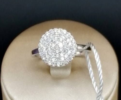 Anello cocktail toppa pave in - anello,