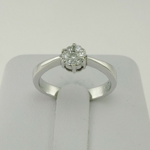 Anello mod solitario pave - pave', di