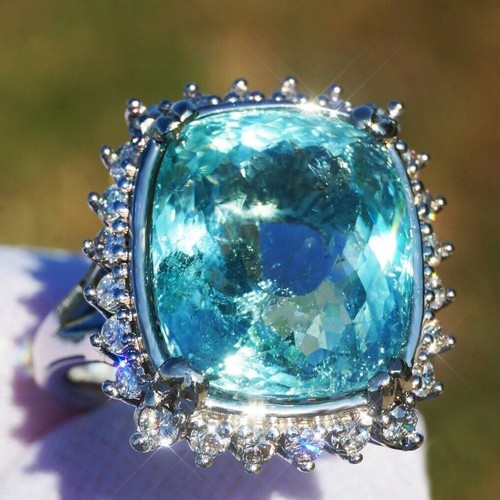 Finto topazio blu anello - finto,