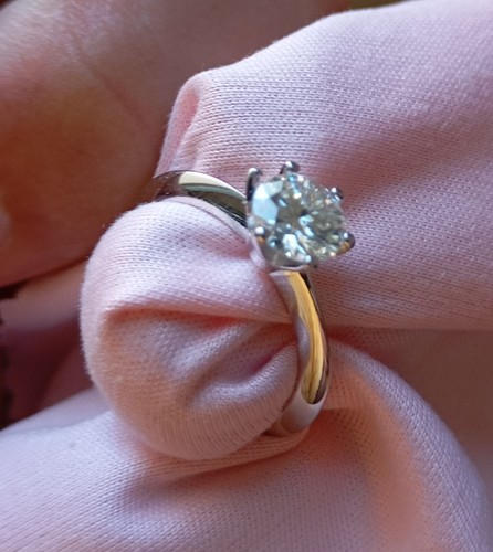 Anello solitario moissanite - anello,