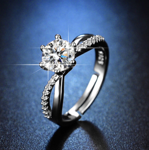 Anello solitario argento - solitario,