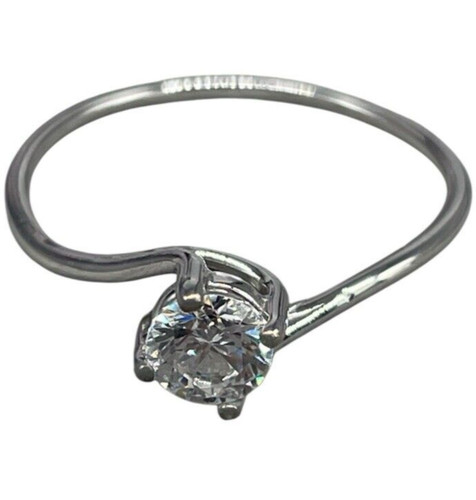Solitario oro bianco 18kt - oro,